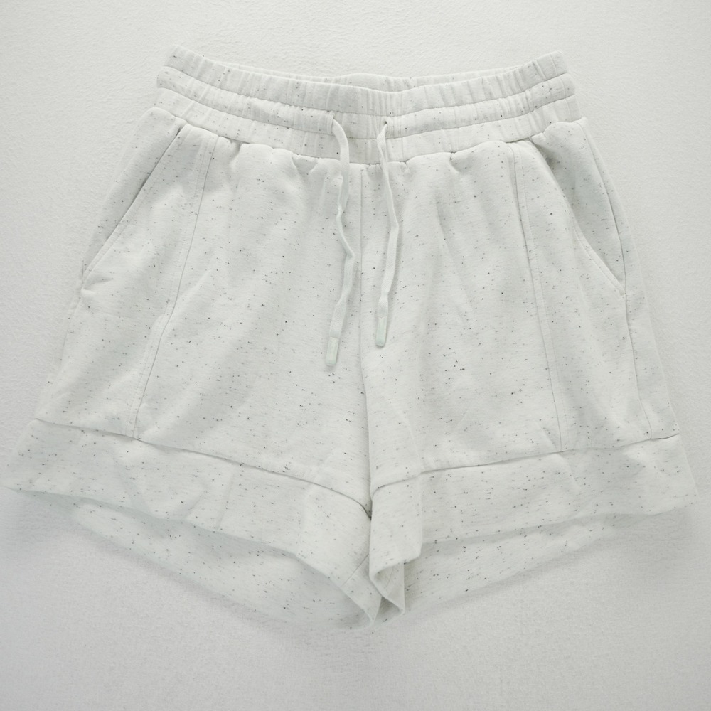 Varley Atrium High Rise Short 4.5 DoubleSoft Speckled White Medium VAR01759